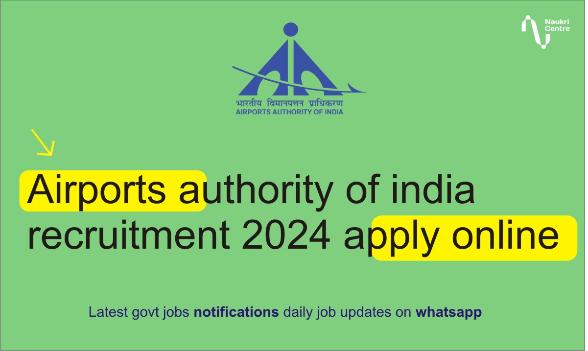 Airports authority of india recruitment 2024 apply online